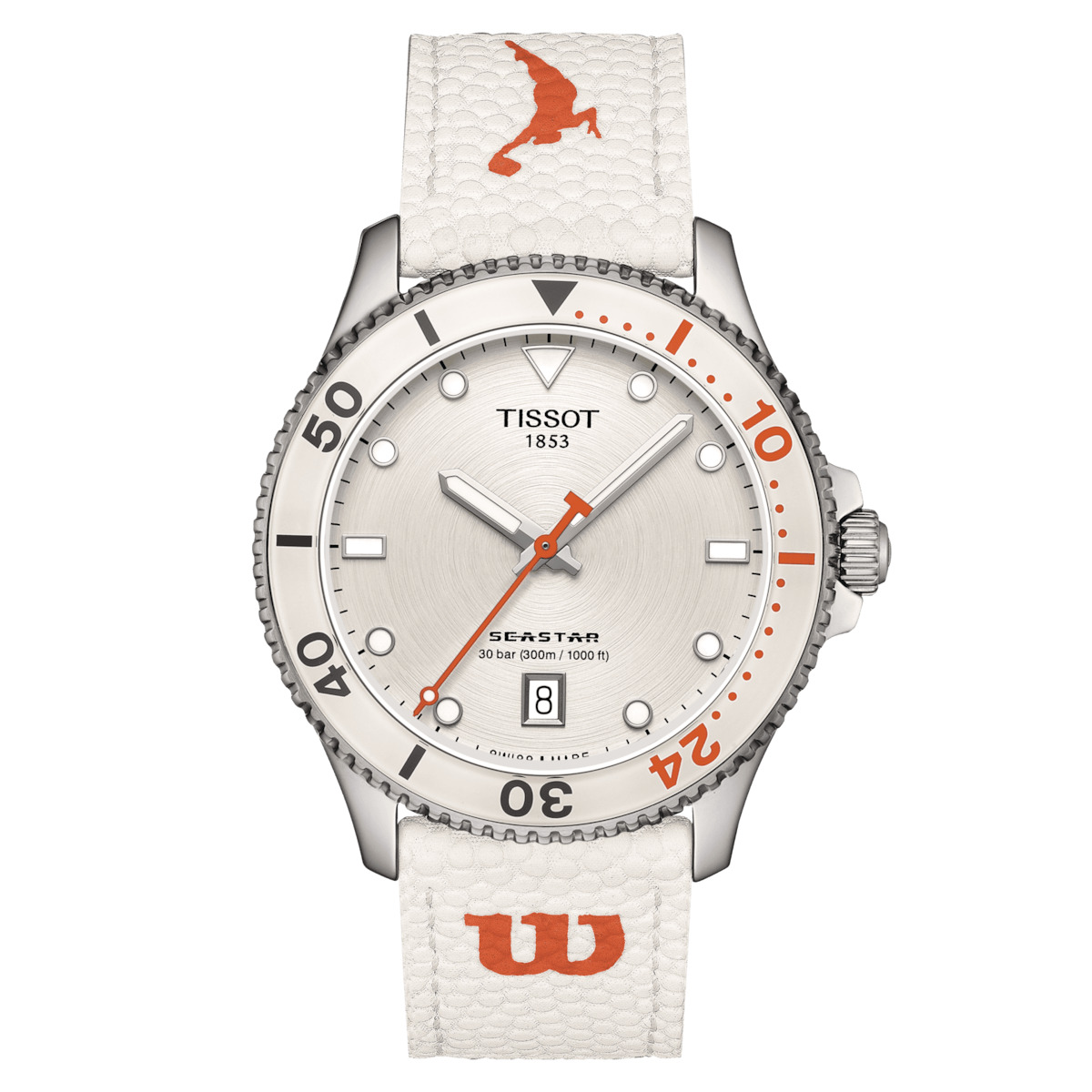 De Tissot Seastar Wilson WNBAT1204101701100 heeft een stijlvolle en sportieve uitstraling, met functies zoals een chronograaf, datumweergave en waterbestendigheid tot 300 meter. Het horloge kan het beste gedragen worden tijdens outdoor activiteiten, sportevenementen of dagelijks gebruik. Met zijn robuuste design en betrouwbare prestaties is dit horloge een echte eyecatcher voor elke gelegenheid. Maak je look compleet met de Tissot Seastar Wilson.